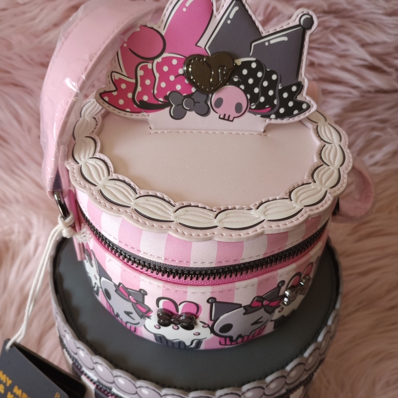 My Melody & Kuromi Loungefly Cake Crossbody - Picture 3 of 5